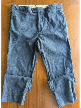 Banana Republic Men's Blue Textured Dress Pants - Size 33x30
